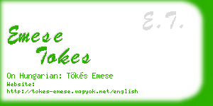 emese tokes business card