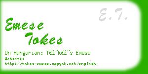 emese tokes business card